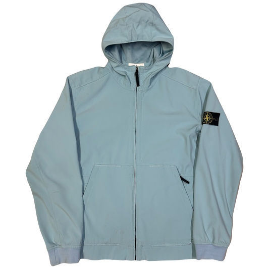 Stone Island Soft Shell Jacket In Baby Blue ( XXL )