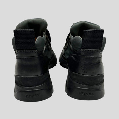 Prada 00’s Leather Low Combat Strap Boots - UK8/8.5 | O/S, Black