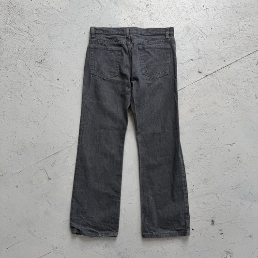 1990s helmut lang bootcut denim jeans | O/S, Gray