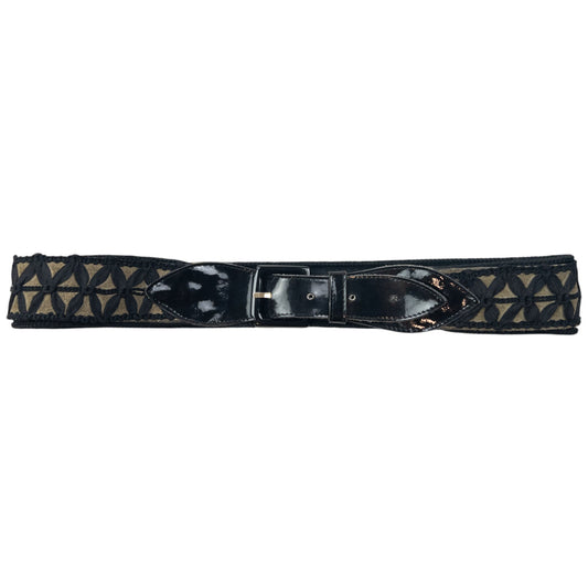 Vintage 80s Saint Laurent Braided Belt Size W26 | O/S, Black