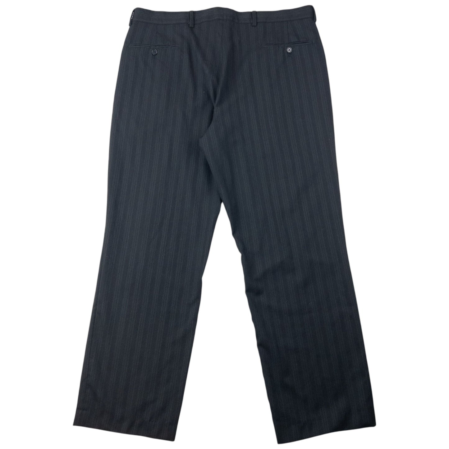 Vintage 90s YSL Yves Saint Laurent Pinstripe Jacket & Trousers Suit Set Size XXL | XXL, Black