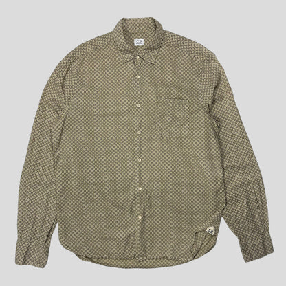 CP Company 2010 Polkadot Geometric Print Logo Shirt - M/L