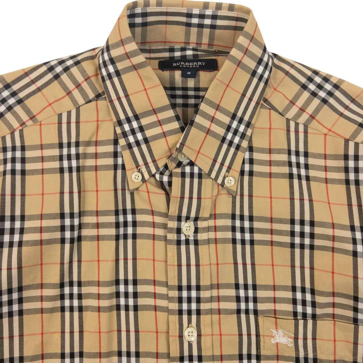 Vintage 2000s Burberry Nova Check Long Sleeve Button Up Shirt Size S | Small, Beige