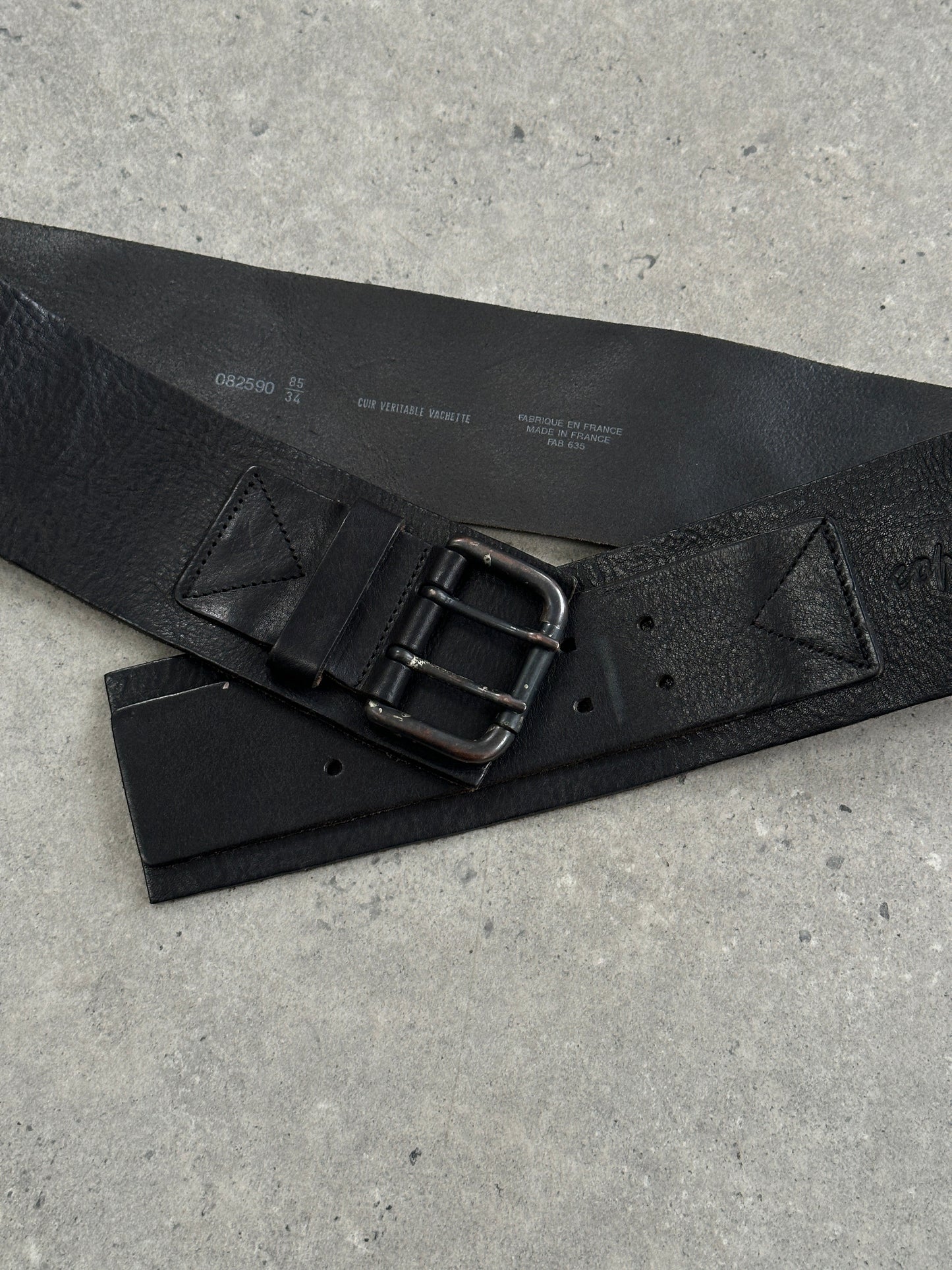 Cop Copine 1990s Chunky Leather Belt - W32-36