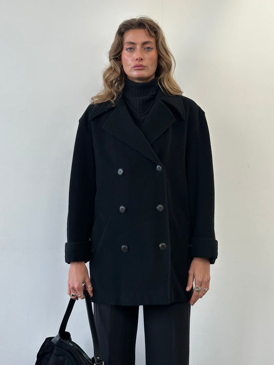 Christian Dior 80-90s Pure Wool Double Breasted Coat - M