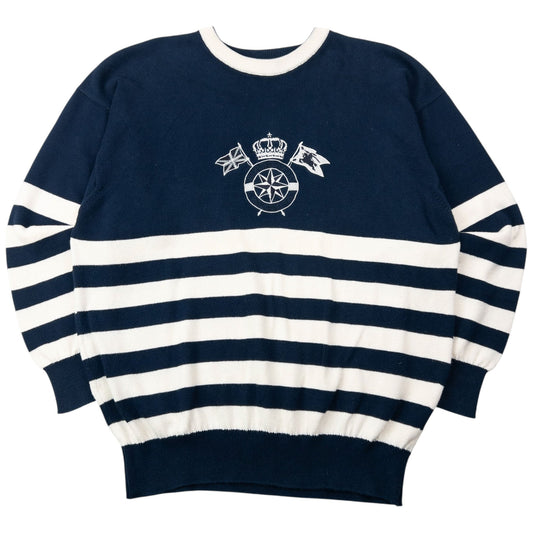 Vintage 90s Burberry Embroidered Regatta Jumper Size M | Medium, Multicoloured