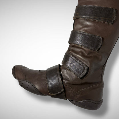 Marithé + François Girbaud Leather Strap Boots (2000s)