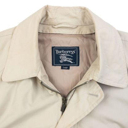 Vintage 90s Burberry Zip Up Jacket Size L | Large, Beige