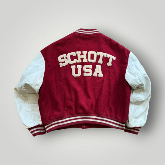 Schott Stadium 1980's Wool / Leather Varsity Jacket 48