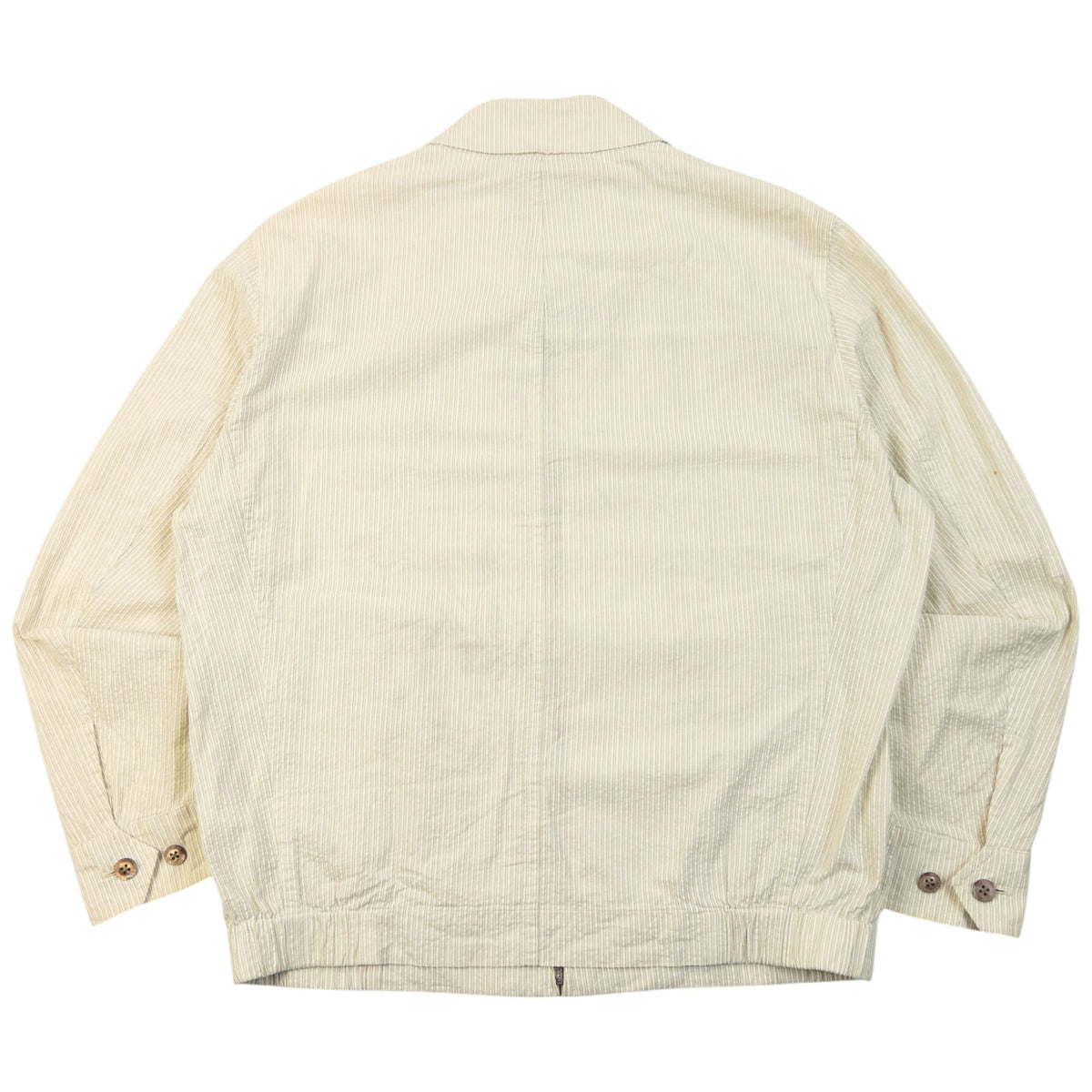 Vintage 2000s Burberry Striped Zip Up Jacket Size S | Small, Cream