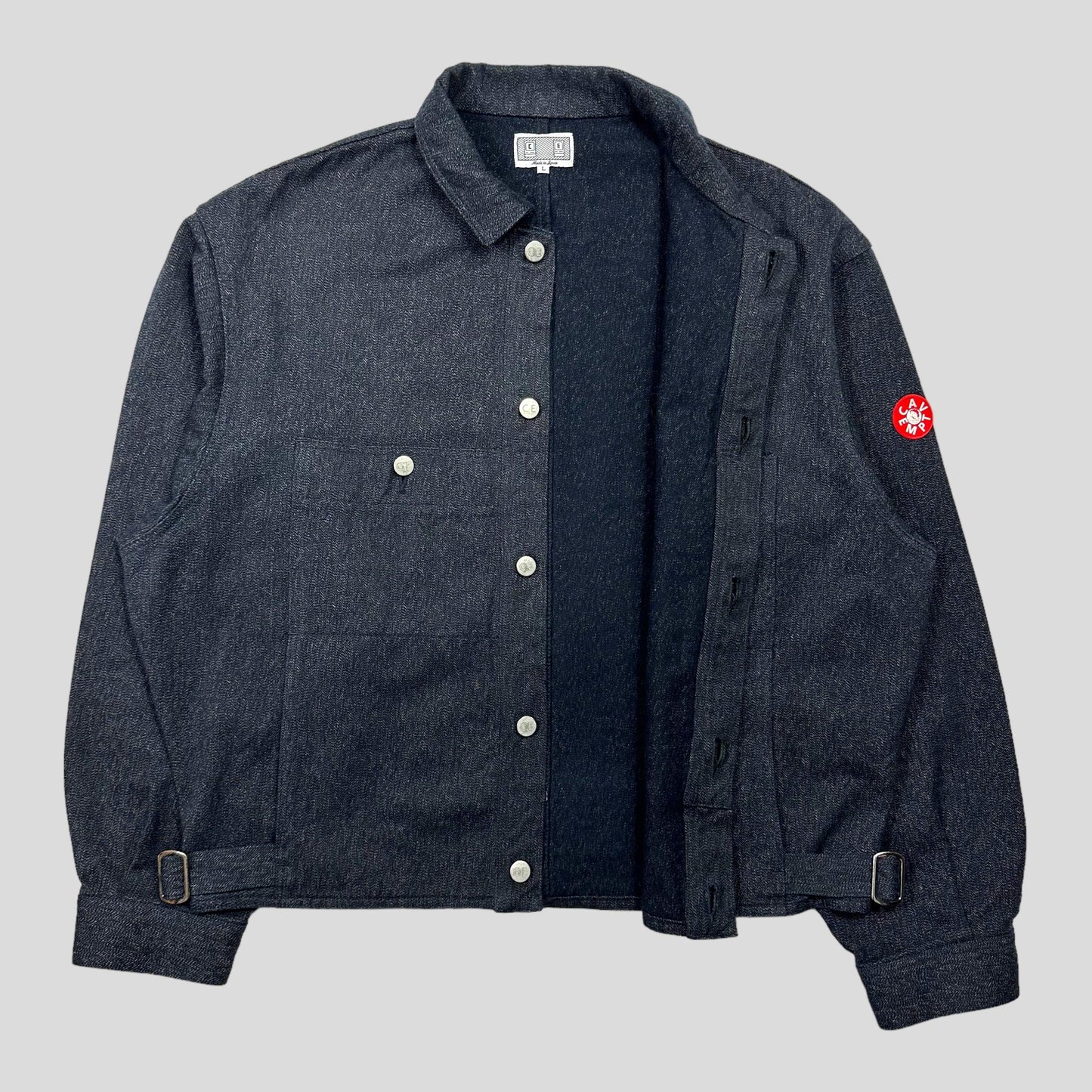 Cav Empt AW23 Black Heather Denim Boxy Jacket - L - Known Source