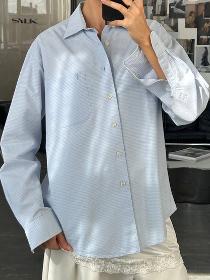 Yves Saint Laurent Pour Homme 1990s Cotton Check Logo Shirt - L