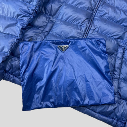 Prada 2013 Lightweight Packable Nylon Down Puffer + Bag - IT50 (M) | Blue