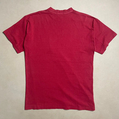 S/S 1985 Ruby Red Centre Compass Logo Smoke Stencil Graphic