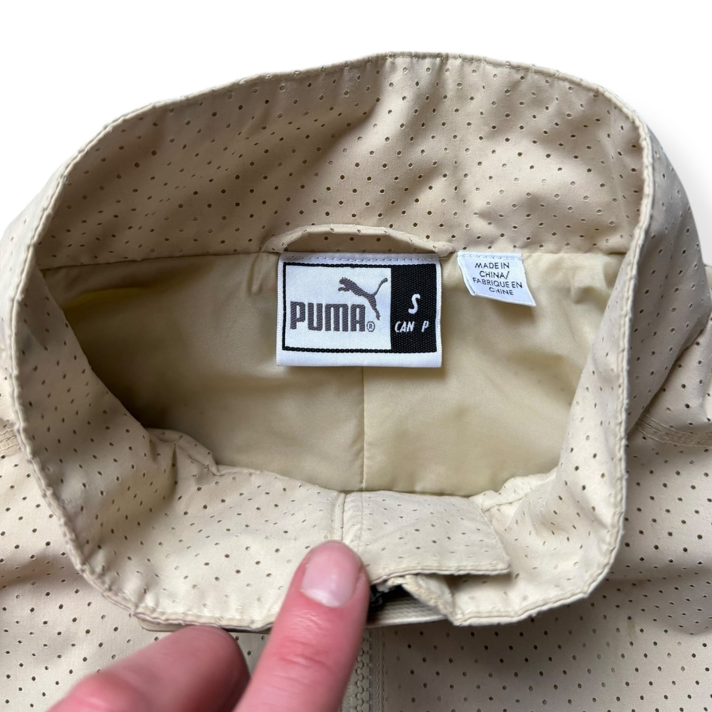 2004 Puma Mostro Perforated Jacket (S) | Default Title, Cream