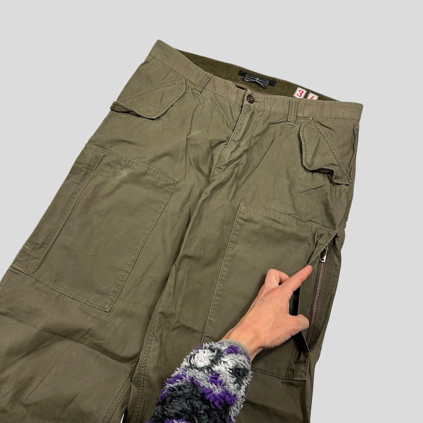 Stone Island AW08 Denims Multipocket Baggy Cargo Trousers - L | Default Title, Green