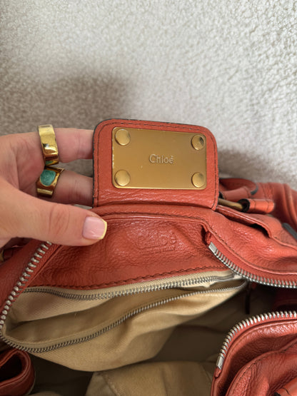 2006 Chloe Paddington Burnt Orange Leather Handbag | O/S, Gold