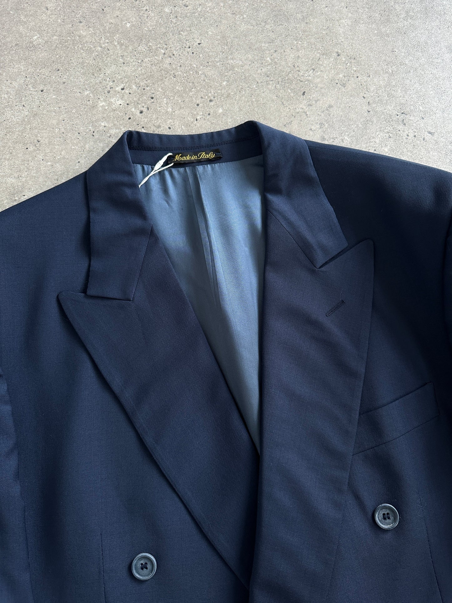 Italian Vintage 1990s Pure Tasmanian Wool Double Breasted Blazer - 42R/XL