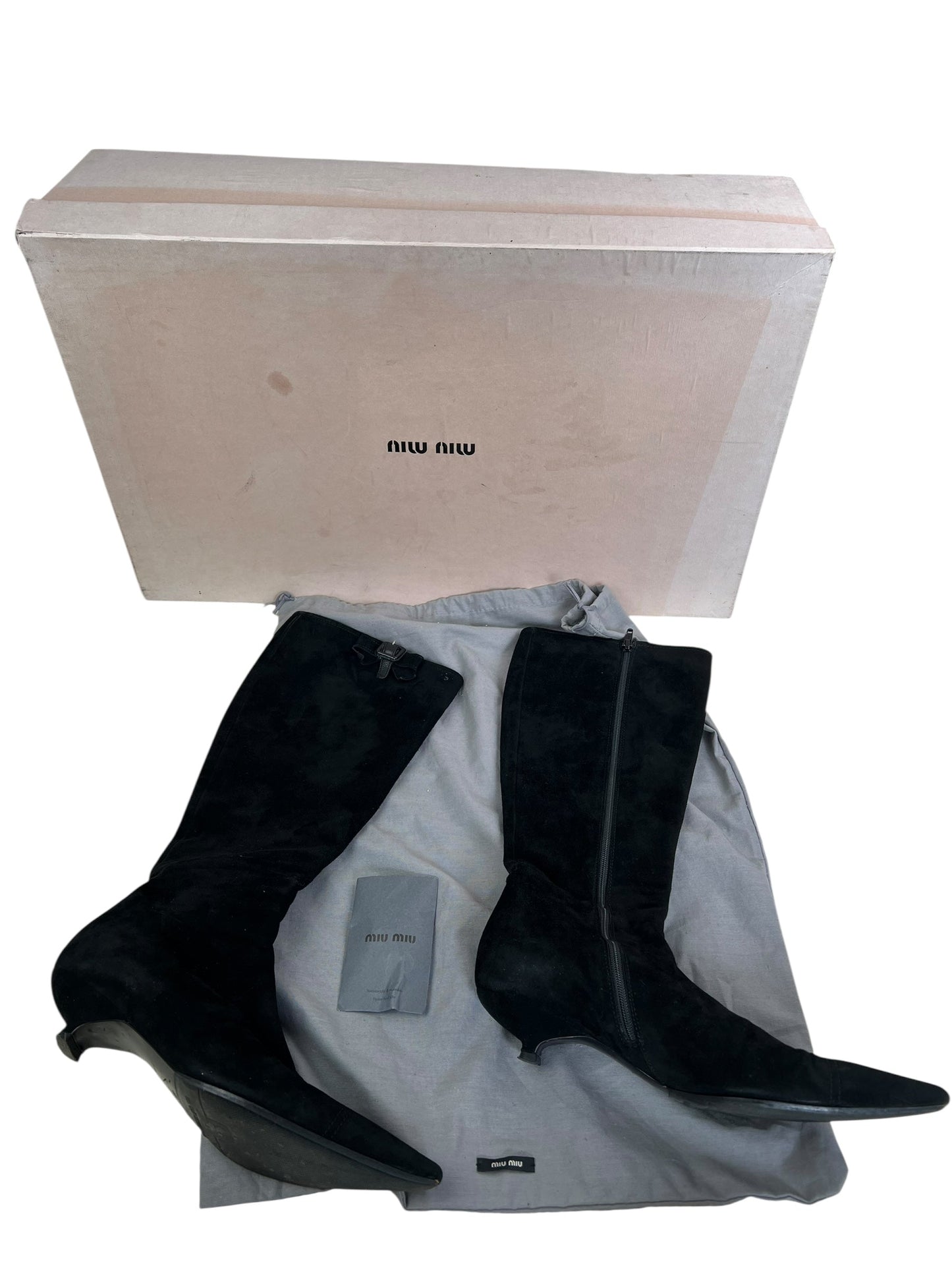 Miu Miu 2000s kitten heel boots | BLACK, Black