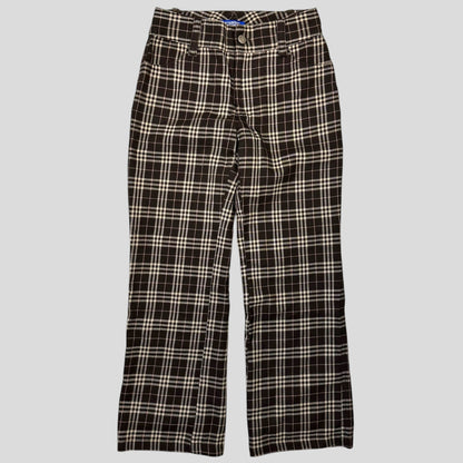 Burberry 00’s Pink Prorsum Logo Nova Check Capri Trousers - UK6