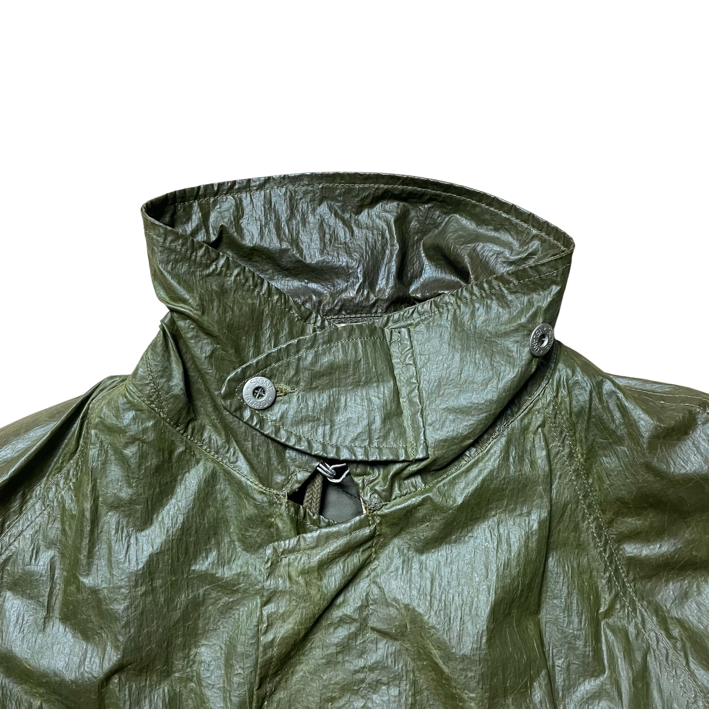 A/W 1988 Crocodile Green Dual Layer Ice Trench Coat