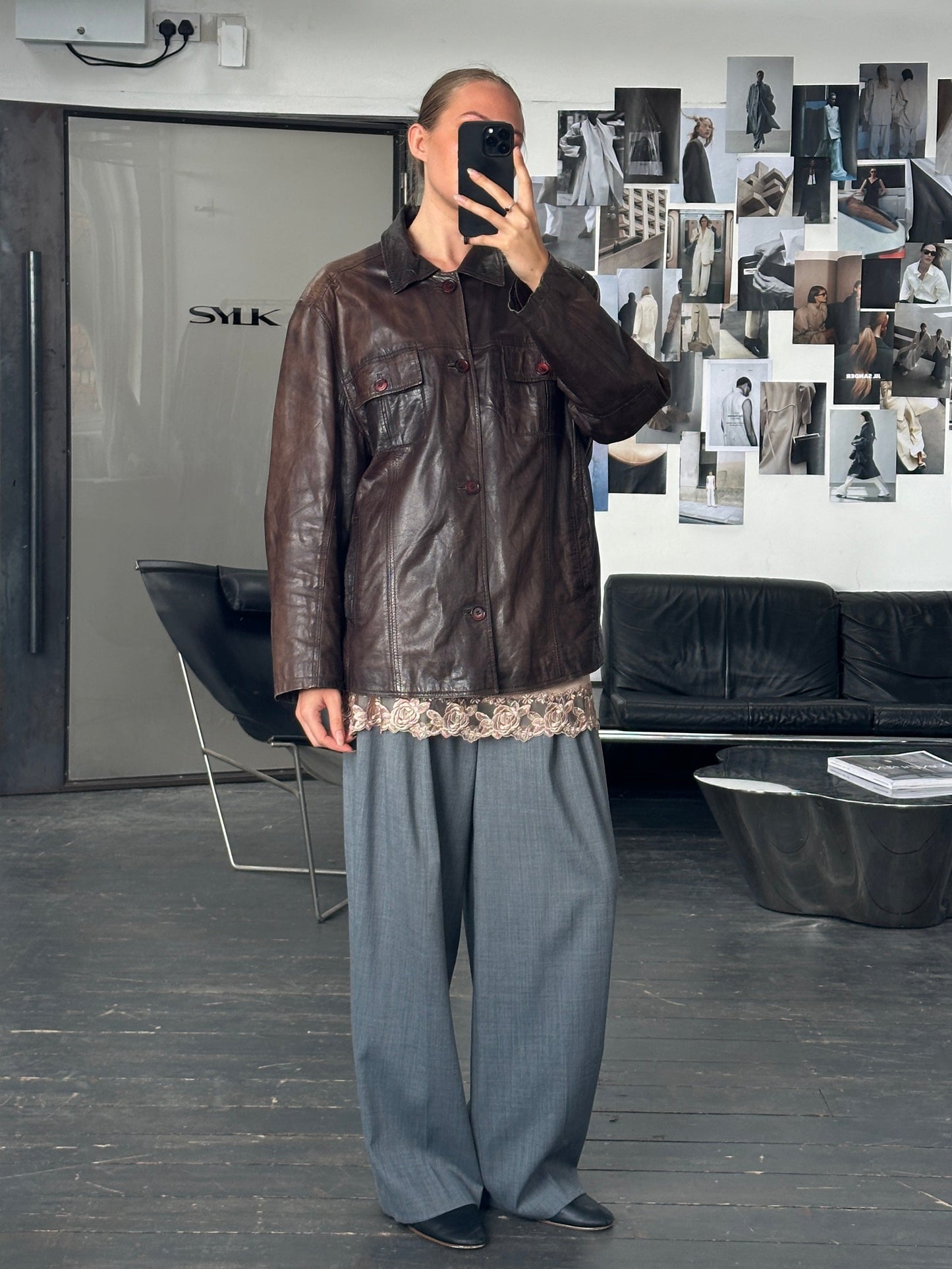 Vintage 1990s Lace Mini Slip Dress - M