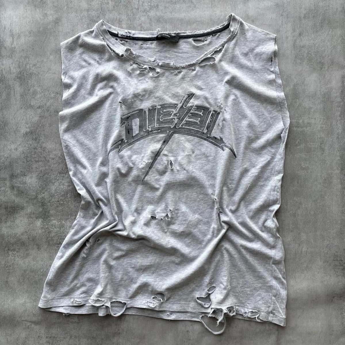 DIESEL DISTRESSED T-SHIRT | O/S, Red