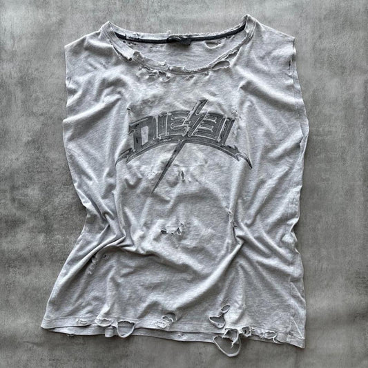 DIESEL DISTRESSED T-SHIRT | O/S, Red