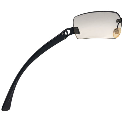 Vintage 2000s Chanel Rimless Sunglasses | O/S, Black