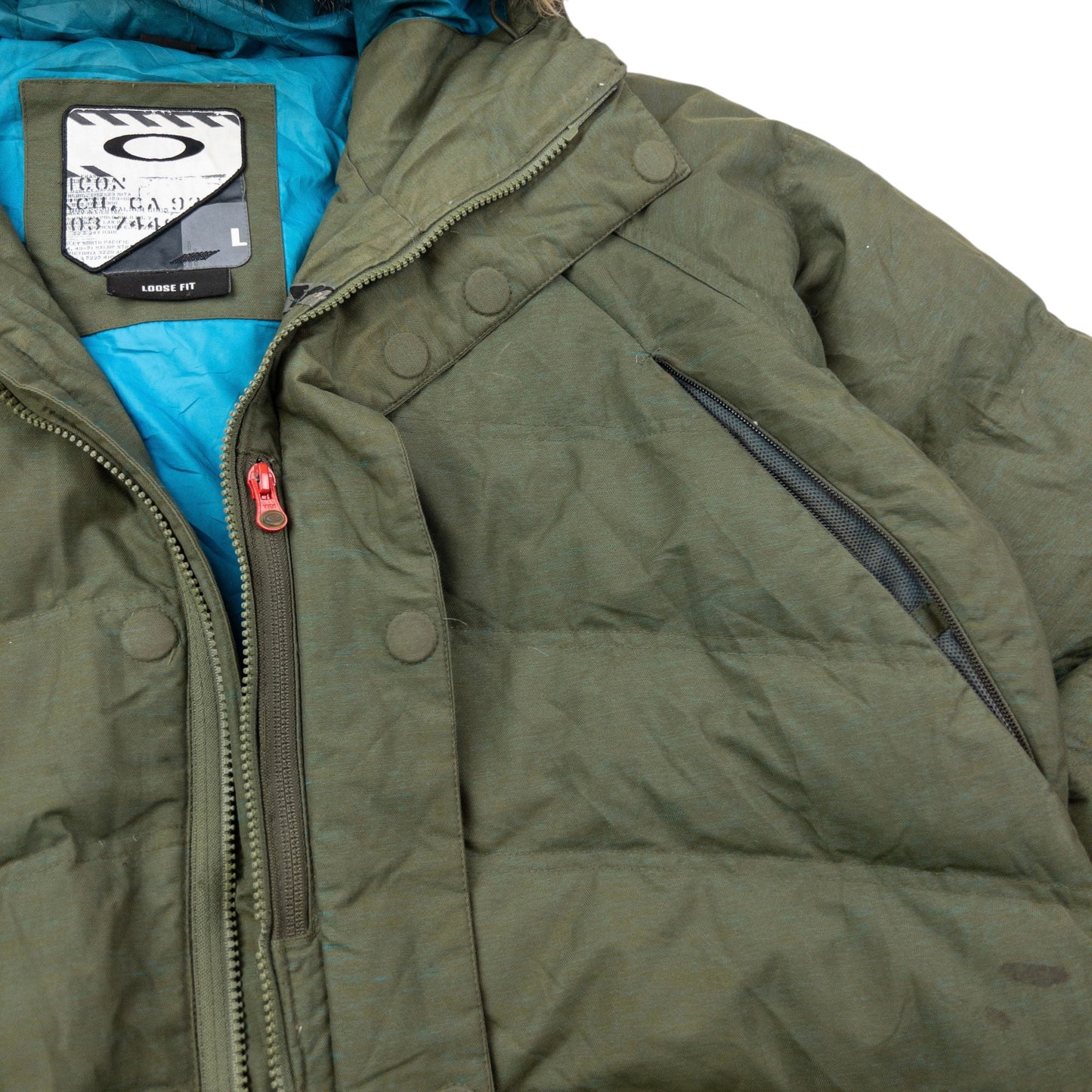 Vintage 2000s Oakley Fur Hood Puffer Jacket Size L | Large, Green