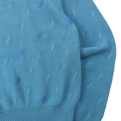 Vintage 80s Issey Miyake Wool Knit Jumper Womens Size M | Medium, Blue