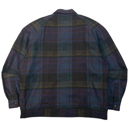 Vintage 80s YSL Yves Saint Laurent Checkered Harrington Jacket Size M | Medium, Red