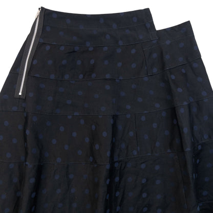 Vintage 2000s Comme Des Garçons Tricot Polka Dot Asymmetric Skirt Womens Size W27 | W27, Black