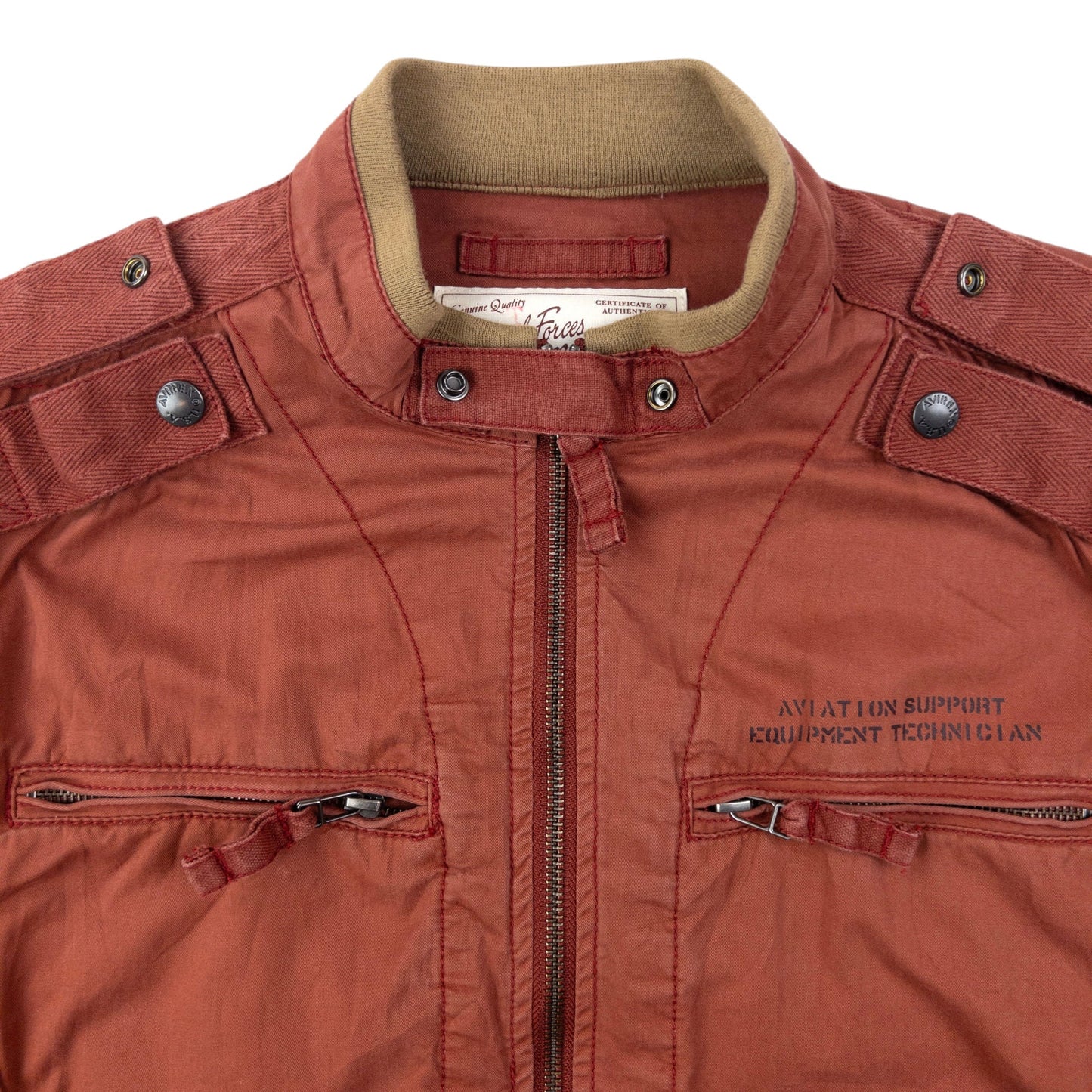 Vintage 90s AVIREX Zip Up Jacket Womens Size M | Medium, Red