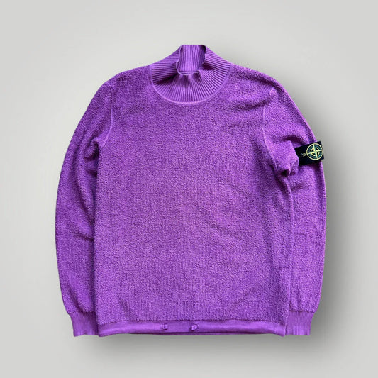 Stone Island AW/20 Towelling Mock Neck Jumper L/XL