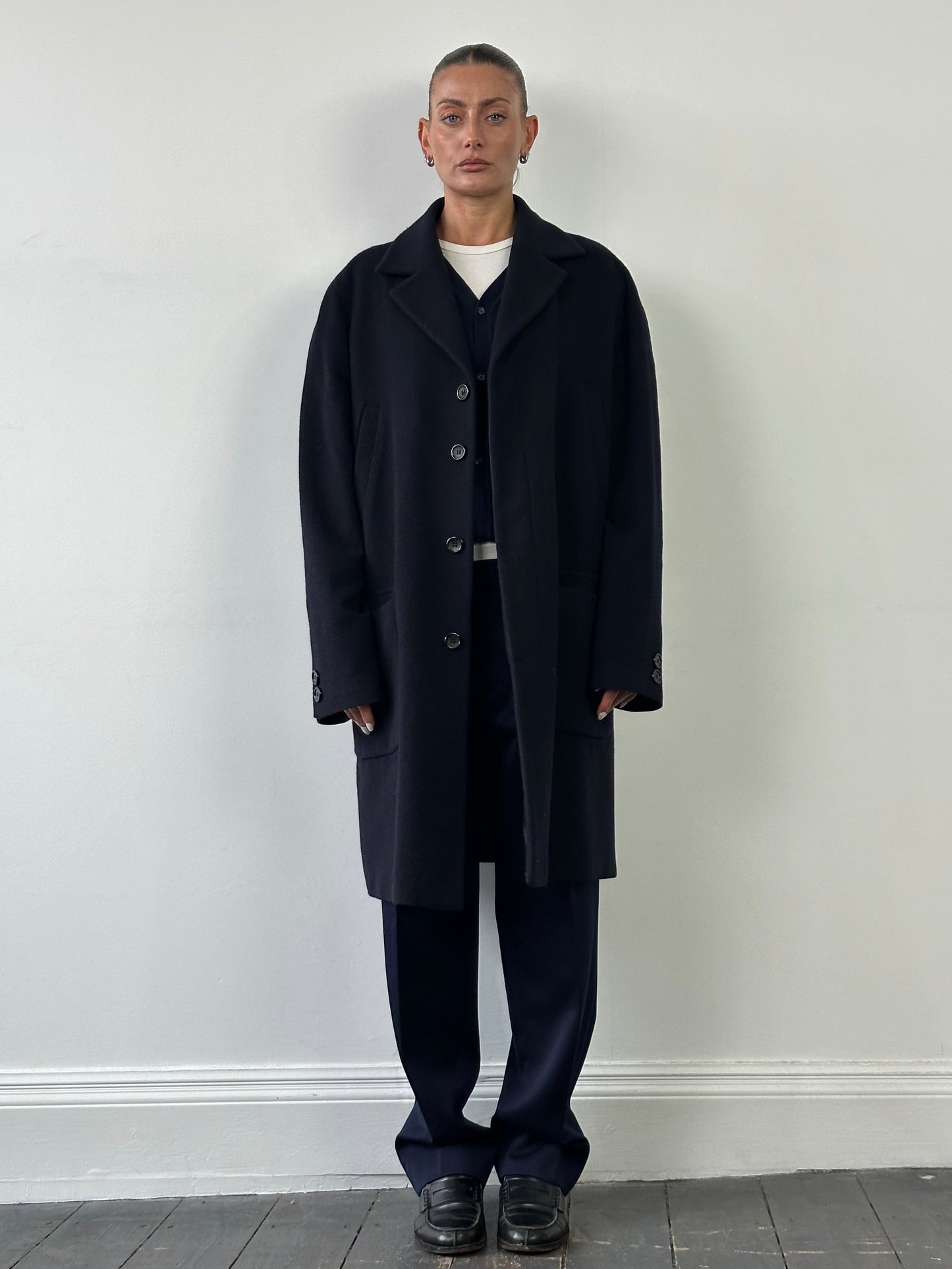 Vintage Wool Single Breasted Coat - XL/XXL