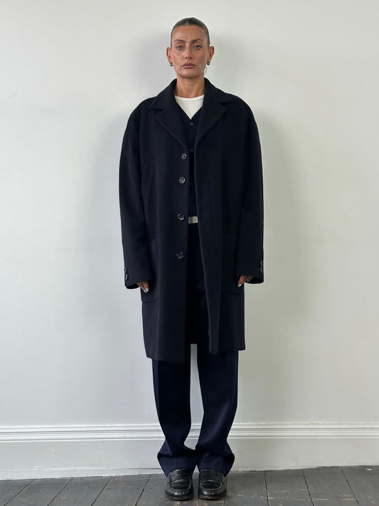 Vintage Wool Single Breasted Coat - XL/XXL