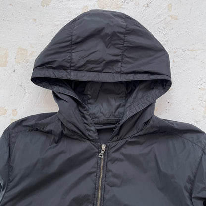 fw2008 prada sport hooded padded black windbreaker | Black, Black