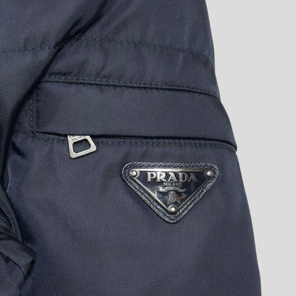 Prada 2011 Extra Fine Gabardine Nylon Triangle Logo Puffer - IT50 (L)