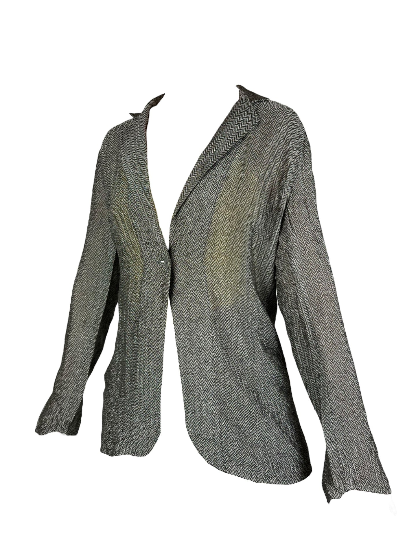 Emporio Armani 1990s herringbone trouser suit