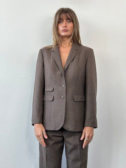 Vintage Pure Wool Stripe Single Breasted Suit - 38R/W30