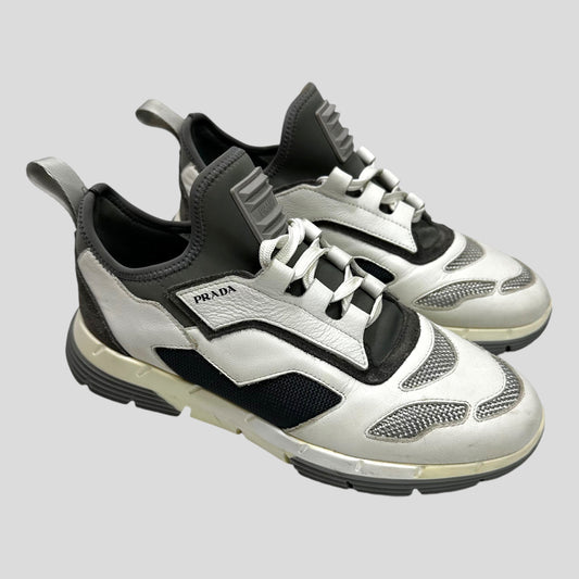 Prada Nevada Low Leather Runner Trainers - EU39 (UK7) | DEFAULT TITLE, Multicoloured