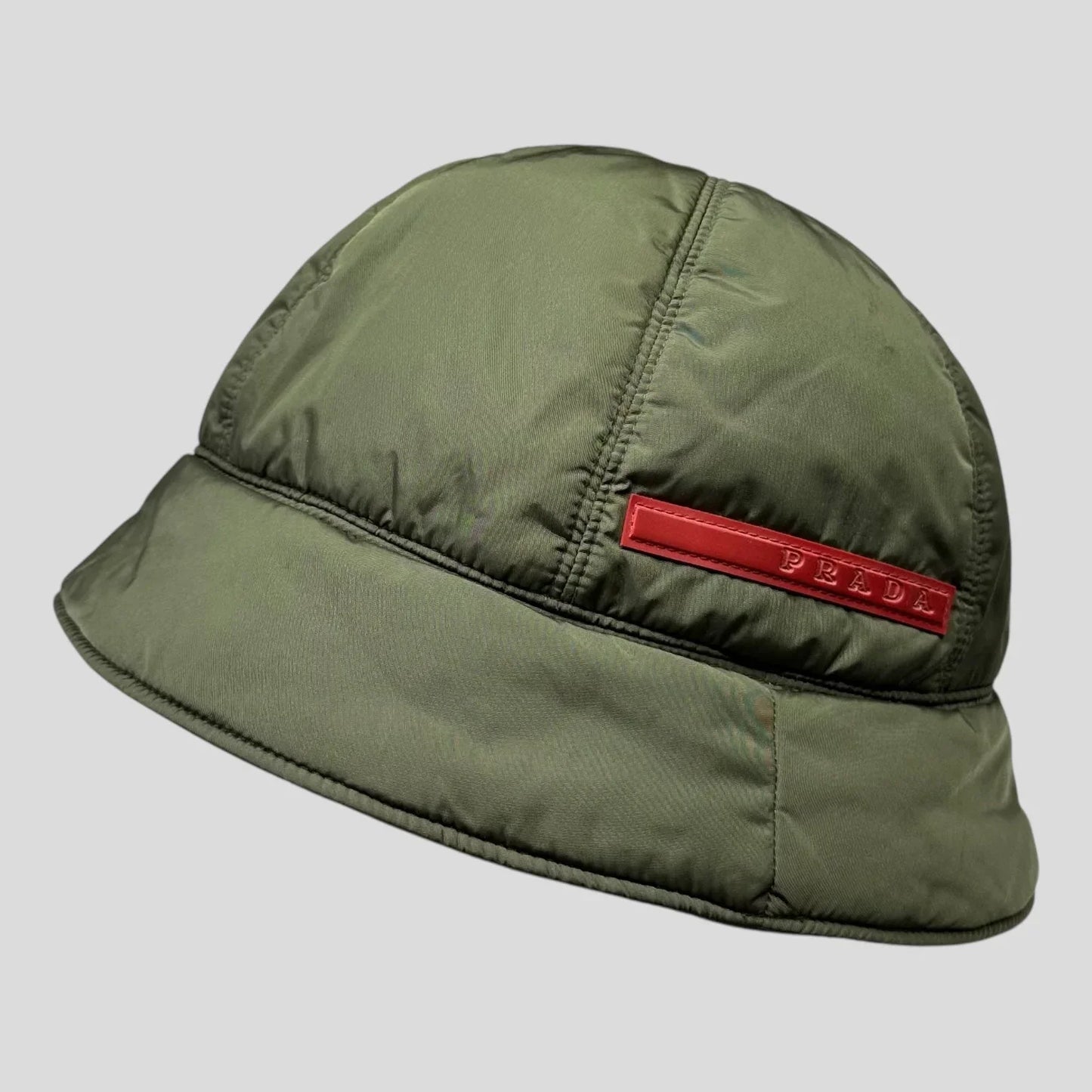 Prada Sport 1999 Nylon Padded Panelled Bucket Hat - M