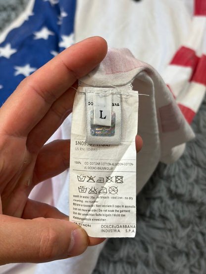 D&G Dolce & Gabbana 00’s USA Sublimation American Flag Vest - M | O/S, Red, White, Blue