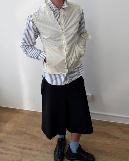 Comme Des Garçons Black SS19 Oversized Suit Shorts | Medium, Black