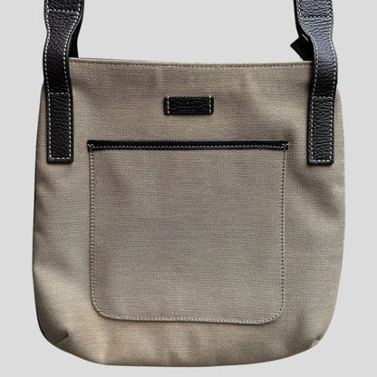 Gucci 00’s Canvas + Leather Crossbody Logo Bag