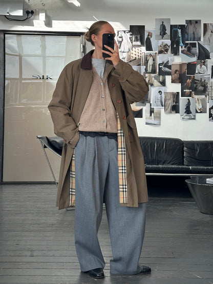 Burberry 1990s Cotton Field Trench Coat - XL/XXL