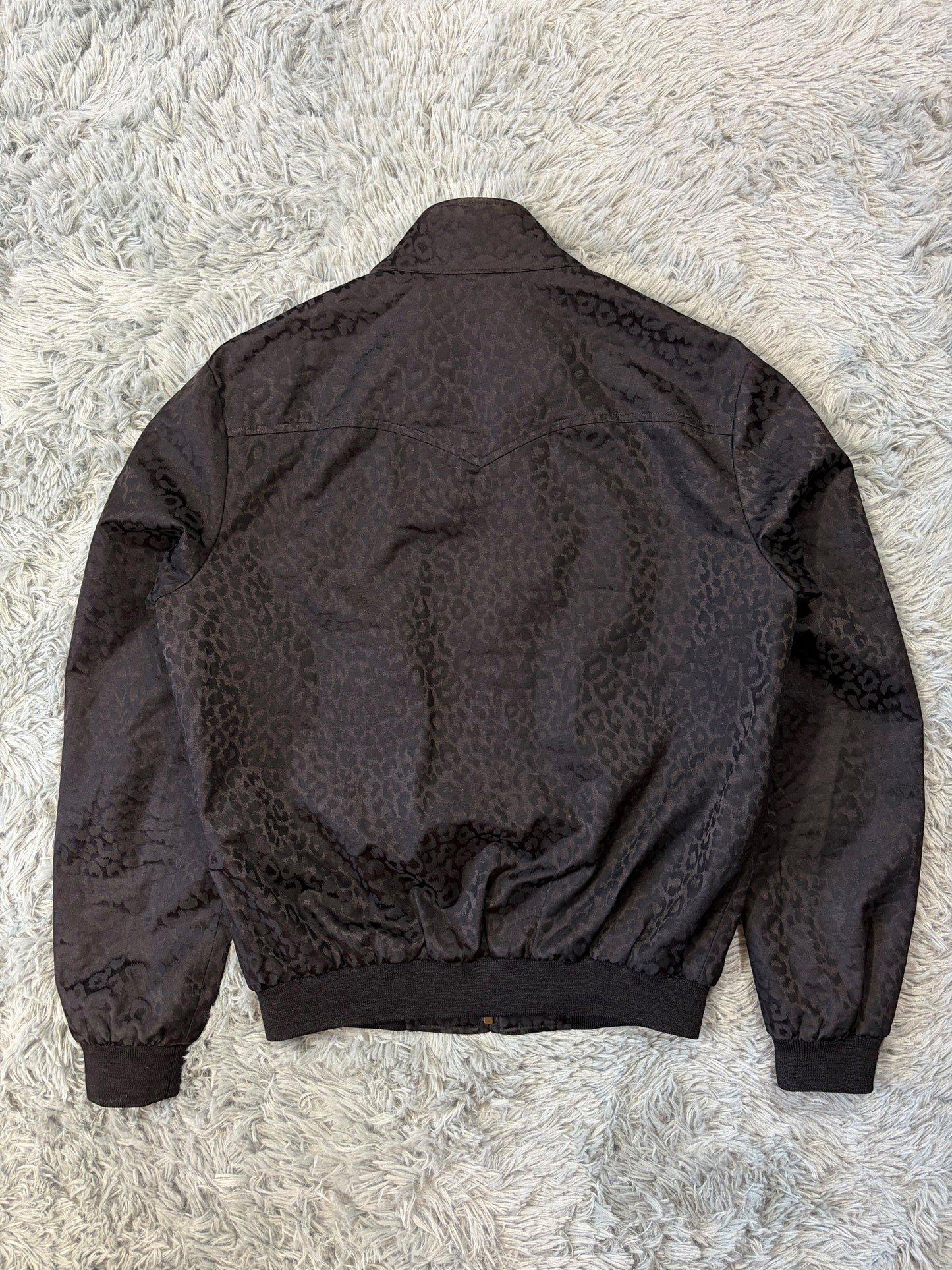 Saint Laurent SS14 Hedi Slimane Black Leopard Bomber Jacket - IT48 | O/S, Black