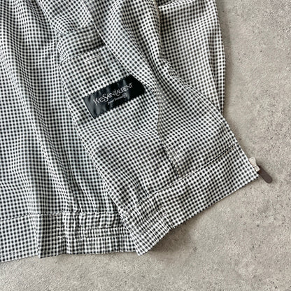 YSL 2000s lightweight check harrington jacket (M)