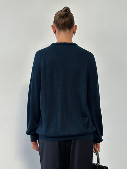 Christian Dior V 1980s Neck Logo Knitted Jumper - L